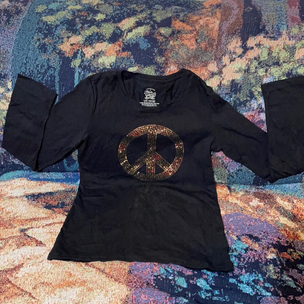 Kids Black Long Sleeve T. Shirt